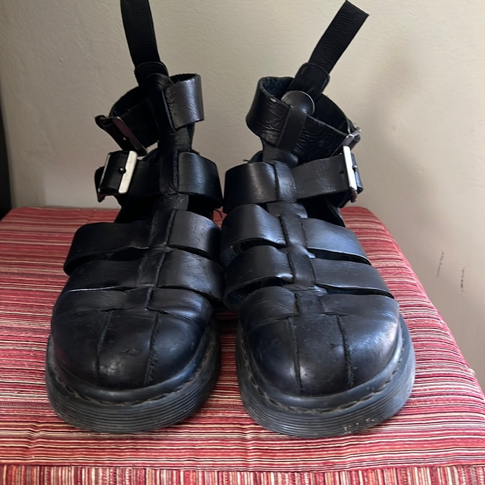 Black Chunky Doc Marten Sandals